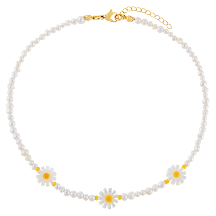  Pastel Daisy Beaded Necklace - Adina Eden's Jewels
