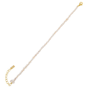 Pearl White Tiny Pearl Bracelet - Adina Eden's Jewels