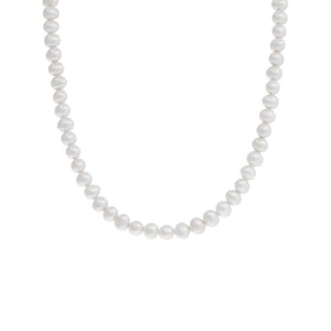 Pearl White Large Pearl Necklace - Adina Eden's Jewels
