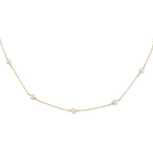 Pearl White Pearl Chain Necklace - Adina Eden's Jewels