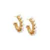 Pearl White Gold Filled Multi Pearl Hoop Earring - Adina Eden's Jewels
