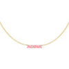Sapphire Pink Enamel Nameplate Necklace - Adina Eden's Jewels
