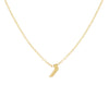 Gold / ו (Vav) Mini Hebrew Initial Necklace - Adina Eden's Jewels