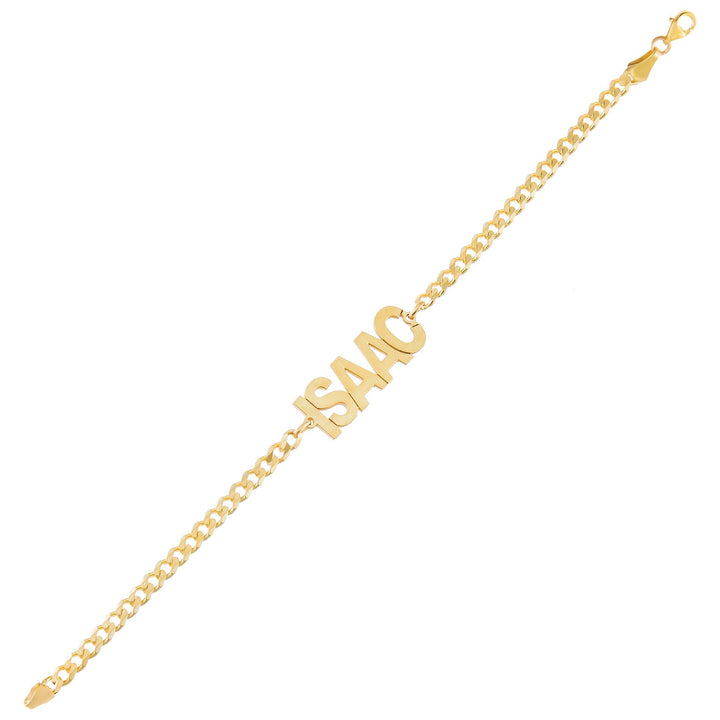Gold Men's Nameplate Bracelet - Adina Eden's Jewels