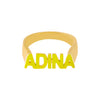  Enamel Block Letter Nameplate Ring - Adina Eden's Jewels