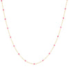 Neon Pink Enamel Colored Bead Chain Necklace 14K - Adina Eden's Jewels