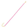 Sapphire Pink Pink Enamel Rope Chain Bracelet - Adina Eden's Jewels