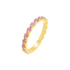 Gold / 6 Pink Sapphire Twisted Ring - Adina Eden's Jewels