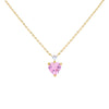 Dusty Pink Double Heart CZ Necklace - Adina Eden's Jewels