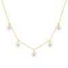 Sapphire Pink Enamel Pink Flower Necklace - Adina Eden's Jewels
