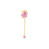  Colored Flower Chain Drop Ear Cuff - Adina Eden's Jewels