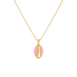  Enamel Seashell Necklace - Adina Eden's Jewels