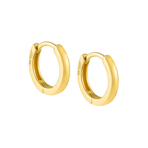 Gold Plain Ring Huggie Earring - Adina Eden's Jewels