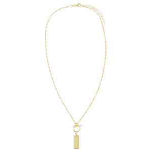 Dog Tag X Toggle Singapore Necklace - Adina Eden's Jewels
