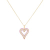 Lilac Diamond Enamel Heart Necklace 14K - Adina Eden's Jewels