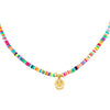 Multi-Color Bright Multi Smiley Face Necklace - Adina Eden's Jewels