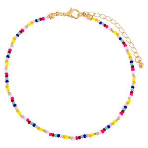 Multi-Color Multi Color Beaded Anklet - Adina Eden's Jewels