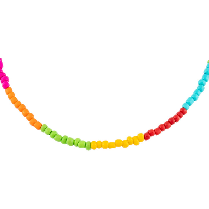 Multi-Color Bright Multi Color Bead Necklace - Adina Eden's Jewels