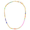  Multi Color Beaded X Pearl Necklace - Adina Eden's Jewels
