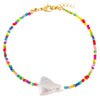 Multi-Color Rainbow Baroque Pearl Color Beaded Anklet - Adina Eden's Jewels
