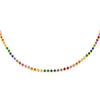 Multi-Color Thin Bezel Rainbow Tennis Choker - Adina Eden's Jewels