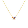 Multi-Color Pavé Rainbow Butterfly Necklace - Adina Eden's Jewels
