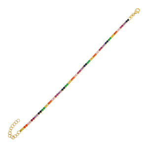 Combo Rainbow Tennis Bracelet - Adina Eden's Jewels