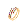 Multi-Color Multi-Color Diamond Wrap Ring 14K - Adina Eden's Jewels