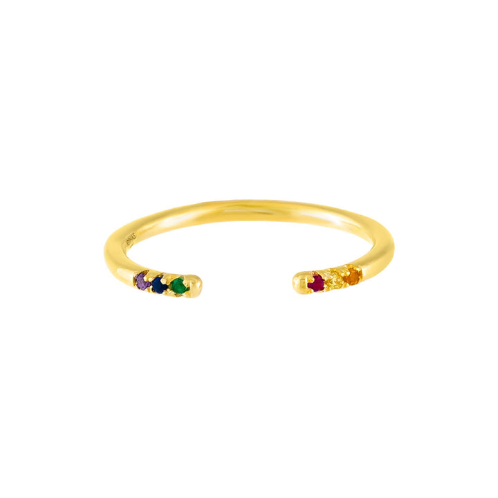  CZ Rainbow Claw Ring - Adina Eden's Jewels