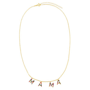  Pavé Rainbow Mama Necklace - Adina Eden's Jewels