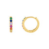 Multi-Color CZ Mini Rainbow Huggie Earring - Adina Eden's Jewels