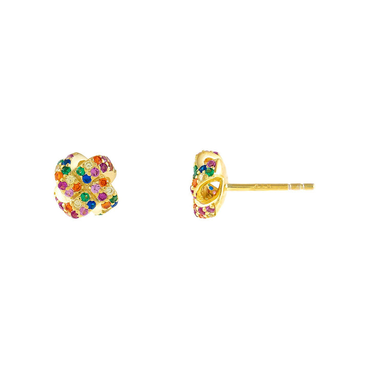  CZ Knot Stud Earring - Adina Eden's Jewels