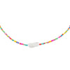 Multi-Color Rainbow Baroque Pearl Color Beaded Choker - Adina Eden's Jewels
