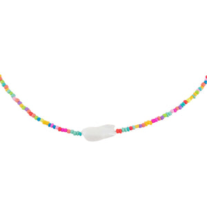 Multi-Color Rainbow Baroque Pearl Color Beaded Choker - Adina Eden's Jewels
