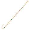 Multi-Color CZ Bezel Colored Marquise Bracelet - Adina Eden's Jewels