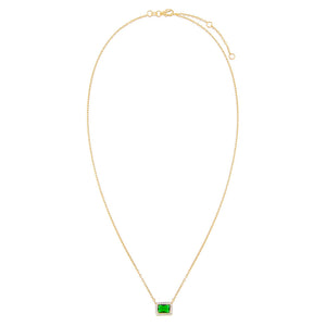  Dainty Emerald Pavé Necklace - Adina Eden's Jewels