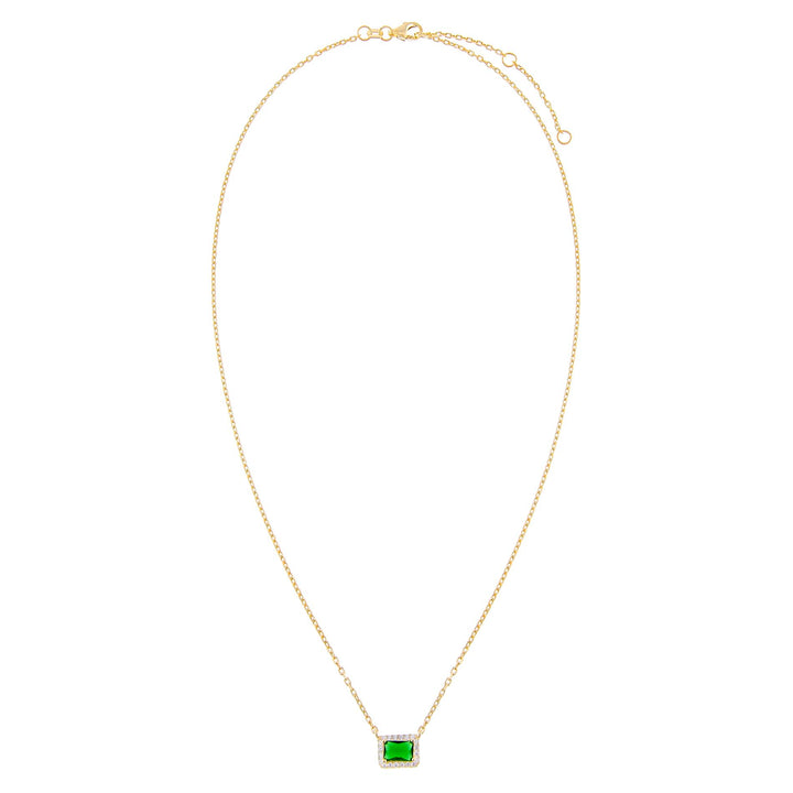  Dainty Emerald Pavé Necklace - Adina Eden's Jewels