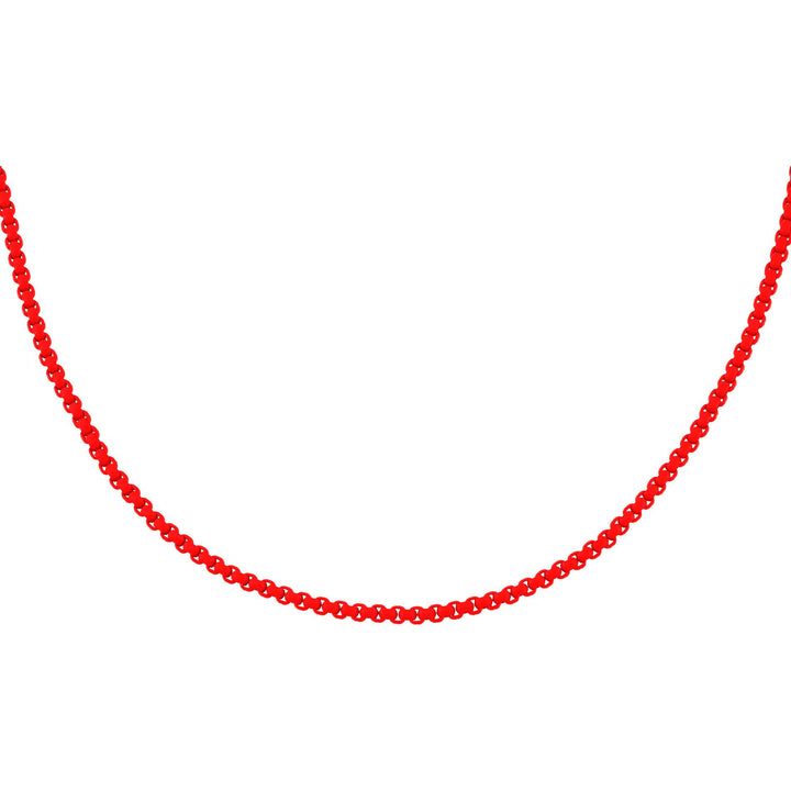 Red / 2.5 MM Colored Enamel Rope Chain Necklace - Adina Eden's Jewels