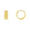 Gold Small Ribbed Huggie Earring - Adina Eden's Jewels