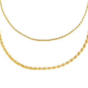 Gold Rope Chain Anklet Combo Set - Adina Eden's Jewels