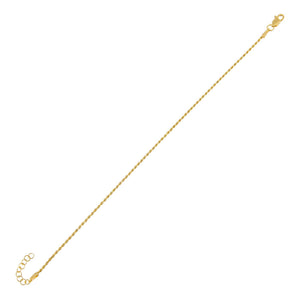 Gold Thin Rope Chain Bracelet - Adina Eden's Jewels