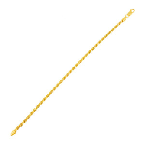 Gold Men's Rope Chain Bracelet - Adina Eden's Jewels