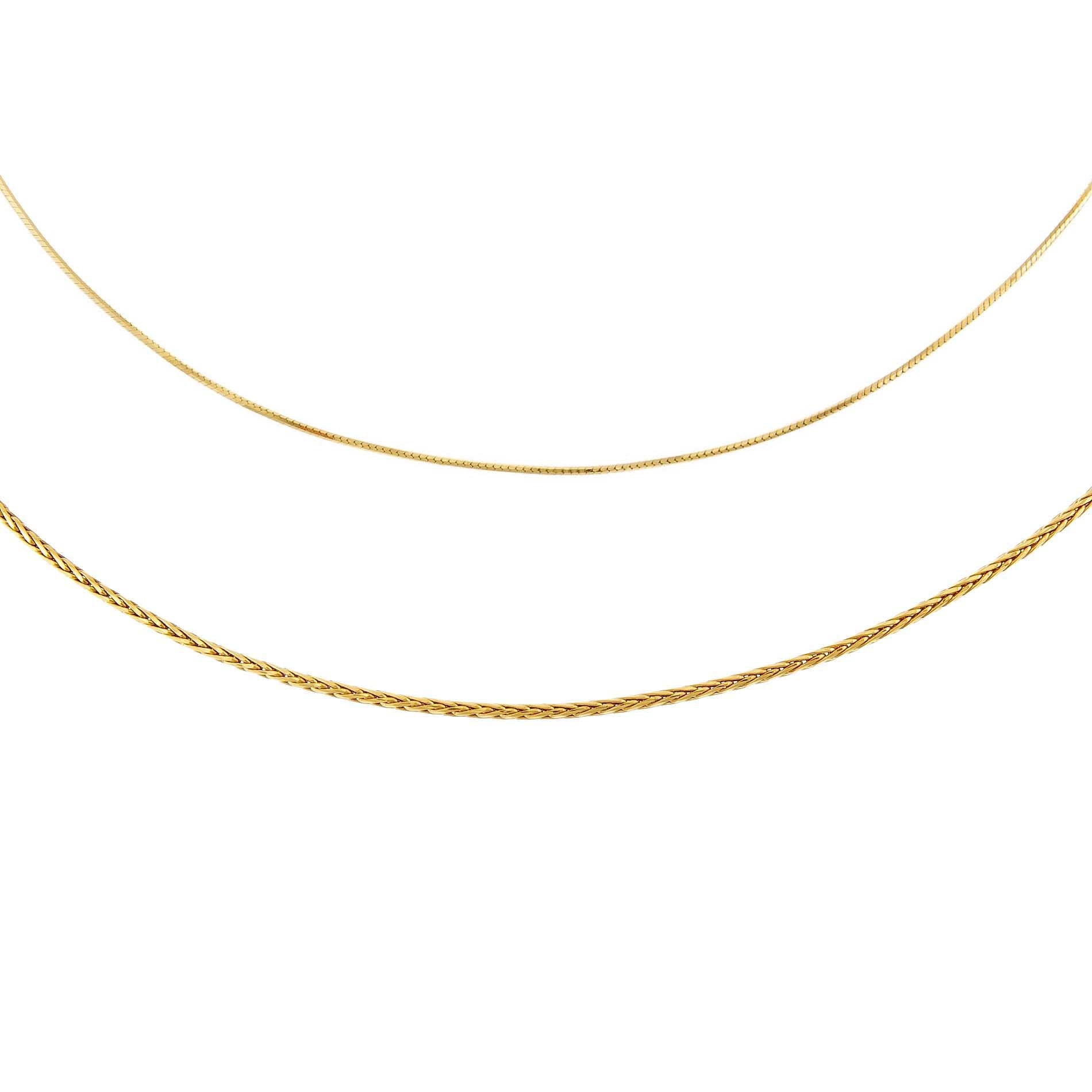 Thin Snake X Rope Chain Necklace Combo Set | Adina Eden Jewels