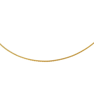 Gold / 15" Thin Rope Chain Necklace - Adina Eden's Jewels