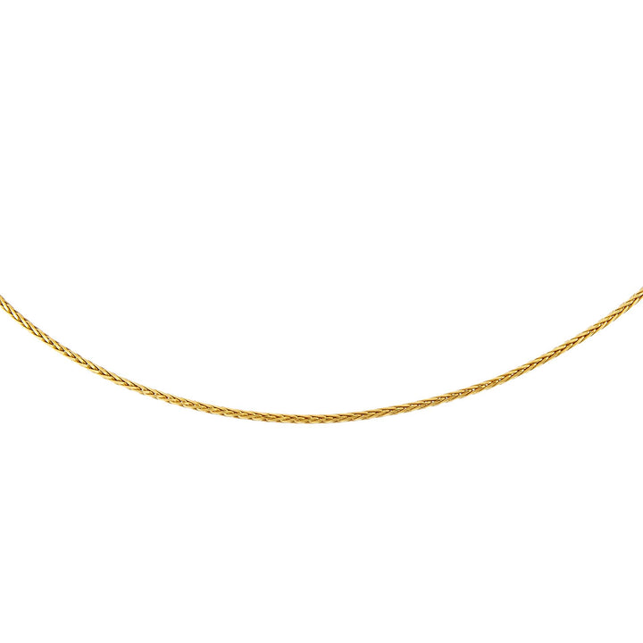 Gold / 16" Thin Rope Chain Necklace - Adina Eden's Jewels