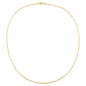 14K Gold / 16" Thin Rope Chain Necklace 14K - Adina Eden's Jewels