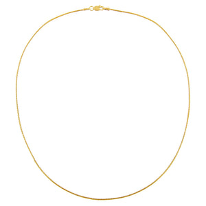14K Gold / 16" Thin Rope Chain Necklace 14K - Adina Eden's Jewels