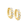 Gold / Pair Bezel Huggie Earring - Adina Eden's Jewels