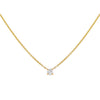 14K Gold Diamond Tiny Solitaire Necklace 14K - Adina Eden's Jewels