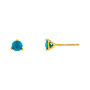 Turquoise Tiny Turquoise Stone Stud Earring - Adina Eden's Jewels